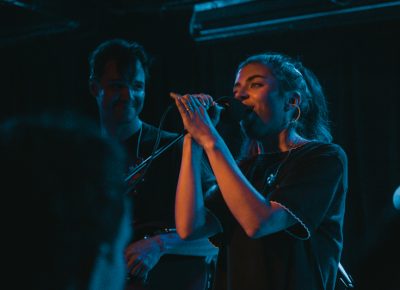 Kristin taking the lead on a verse from “Swing Lo, Magellan.” Photo: Matthew Hunter