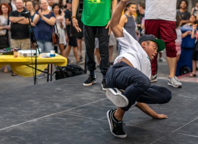 B-boys showing us how it's done. Photo: Randy Roberts