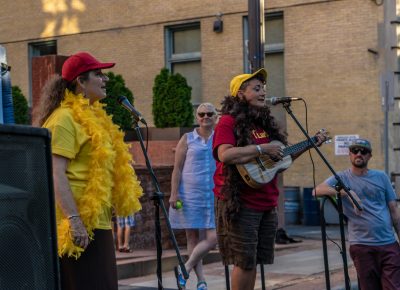 Pygmalion Theater keeping the smiles. Photo: Randy Roberts.