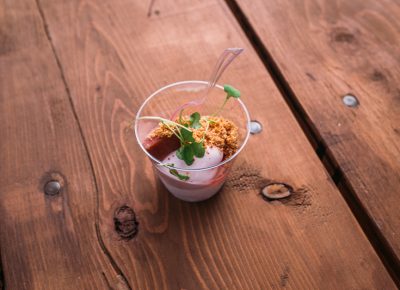 Normal ice cream was serving strawberry ice cream with chunks of rhubarb and crushed graham cracker. Photo: @clancycoop