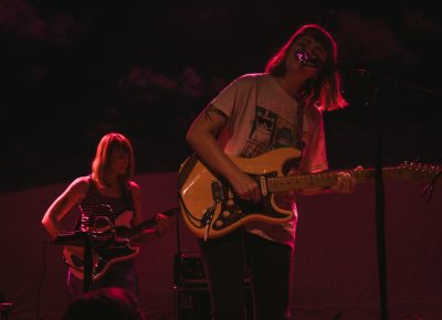 Madeline Kenney opening the show backed by Wye Oak front woman Jenn Wasner. Photo: Matthew Hunter