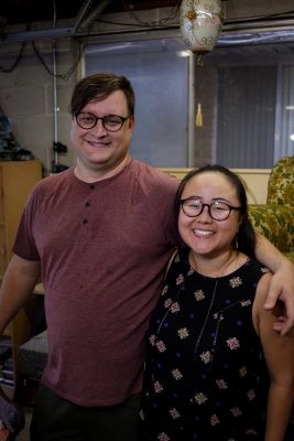 Will and Narae Kim Simmons sharing smiles. Photo: John Barkiple