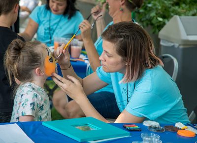 Face painting at Craft Lake City’s DIY Festival made for an entertaining Kid Row activity, and tigers were the most popular choice.