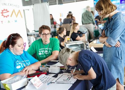 The Google Fiber STEM building is an attraction for all ages.