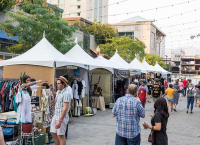 The Gallivan Center filled with Craft Lake City.