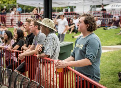 Twilight goers listen to good tunes while enjoying a local beer.