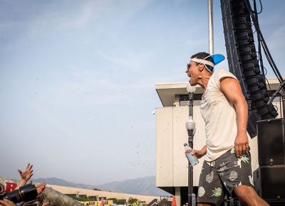 Kaleo Wassman stands above the SLC crowd.