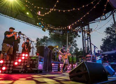 Slightly Stoopid playing at the Salt Lake City Public Library.