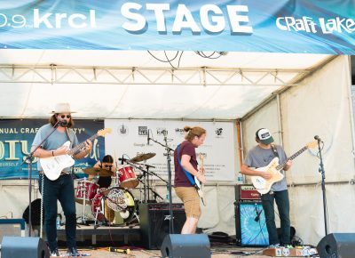 On the KRCL stage, Say Hey lays down some music for the festival goers. Photo: Lmsorenson.net