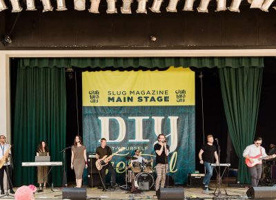 Jake Chamberlain and the Heist playing on the SLUG Magazine stage. Photo: Lmsorenson.net