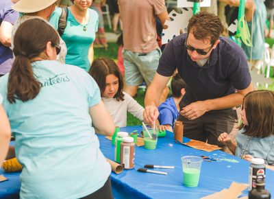 The Kids Area was packed this year with parents and kiddos alike getting their color on.