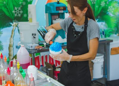 Cool off with a refreshing snow cone.