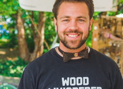 Leon the “Wood Whisperer” sports one of his bowties.