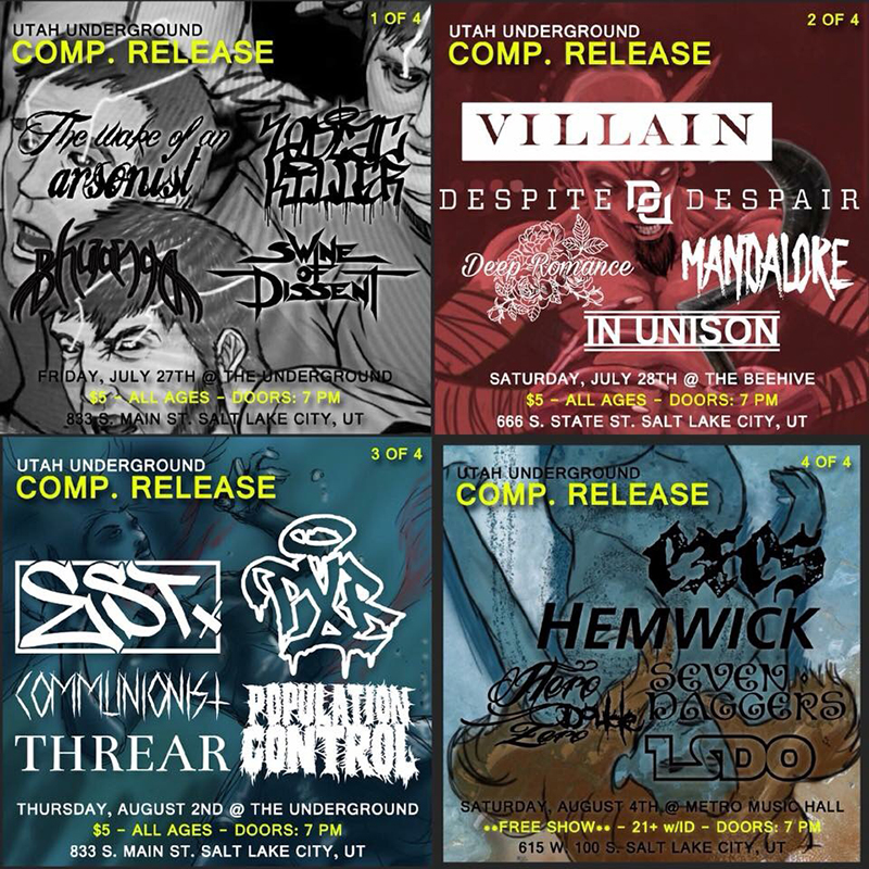 Utah Underground Compilation: The State’s Metal, Punk & Hardcore Exports Reach the Surface