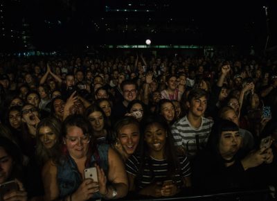 Fans packed to the railing for King Princess.