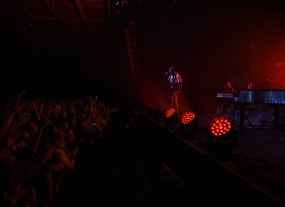 BORNS singing to an enthusiastic, sold out crowd.