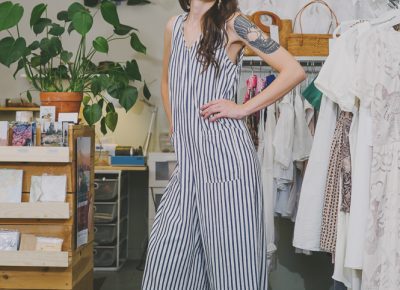 "All the vintage clothes in Atelier are Scoutt Shop. So Scoutt Shop started as an online shop and then within the last year has grown a big following just off of being inside that shop," says Hunsaker. "I want modern and vintage timeless pieces that anybody can wear for day or night." Photo: @clancycoop