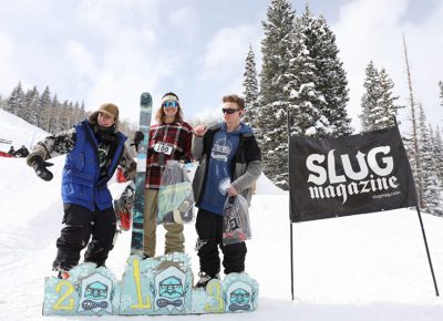 Men's open ski winners Hayden Gellesen, Bagesd Baker, Tucker Fitsimmons