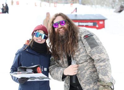 Rad Brad standing with one of the winners.