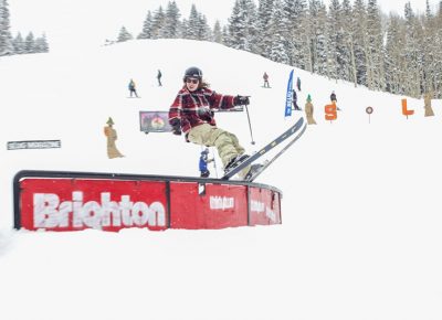 Tucker Fitzsimons took first at Men’s Open Ski during 2019 Slug Games at Brighton.