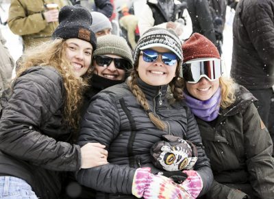 Natalia Veach, Linsday Holland, Sara Staschke, and Sophie LeVert having a good time.