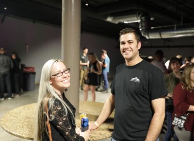 Wendy and Casey Kress are ready on the top level for the show to start. Photo: @Lmsorenson