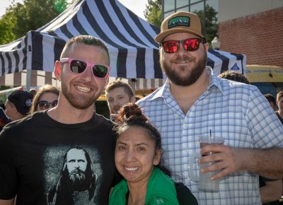 (L-R) Delaney Armijo, Morgan Carlson, and Andrew West are big fans of Bohemian and Zion Breweries. Photo: John Barkiple