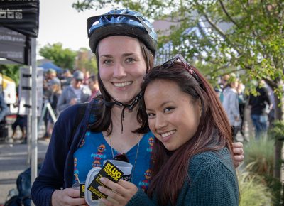 (L-R) Jessamyn Efken and Anne Louise started their drinking careers at Bar X with tequila shots. Photo: John Barkiple