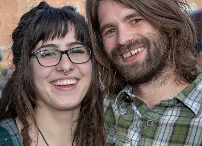 (L-R) Alexis Ryan and Maurice Sweeten are celebrating a friend’s 25th birthday at Brewstillery. Happy Birthday Rebecca! Photo: John Barkiple