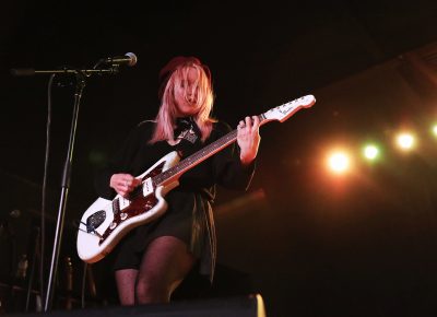 Jessica Clavin of Bleached, playing in Salt Lake City at the Union Event Center. Photo: @Lmsorenson