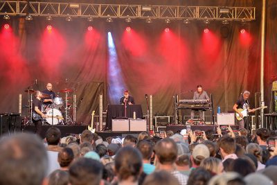 Death Cab for Cutie beginning their headlining set.