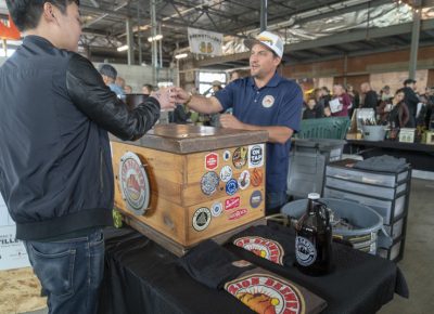 Zion Brewery serving a participant. Photo: Jayson Ross