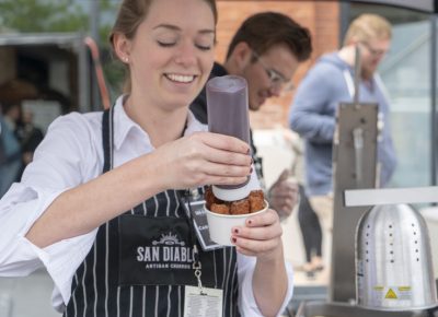 San Diablo Artisan Churros serving up some cinnamon-sugar goodness. Photo: Jayson Ross