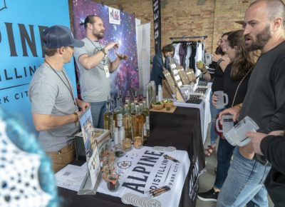 Alpine Distilling explaining their process to some partakers. Photo: Jayson Ross