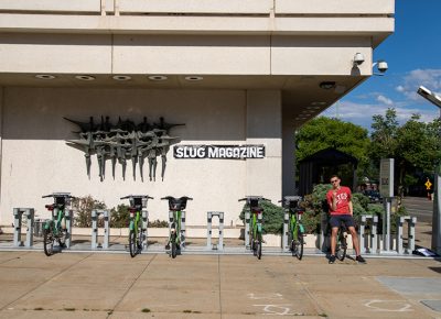 SLUG Magazine's Brennen D. will instruct SLUG Cat racers to check out an SLC GreenBike and take a lap before earning a stamp on their manifest. Photo: Kaylynn Gonzalez