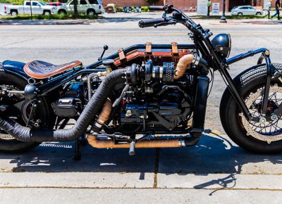 This is what happens when a chopper and a diesel mechanic make one sweet, sweet love child. Brought to you by the fine folks of Head Turner Customs.