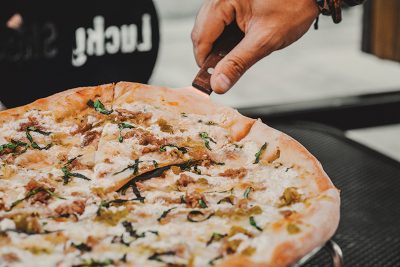 The herbal sauce in the Twilight pizza is an homage to the Twilight movie’s mystical theme, along with the sausage as a nod to the werewolves in the movie.