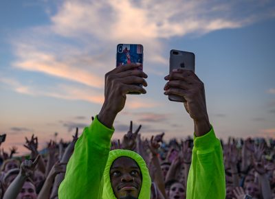 Double fisting a couple cell phones is the only way to properly capture the moment! Photo: Colton Marsala