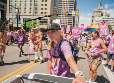 Getting towed along by the SLUG Mag truck throughout the parade was not a bad way to celebrate.