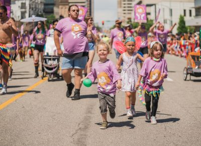 The youngest SLUG walkers were thrilled to be out and about on the streets of SLC.