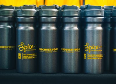 As part of guests' complimentary swag, they received a Spice Kitchen water bottle just in time for the summer sun. Photo: Talyn Sherer