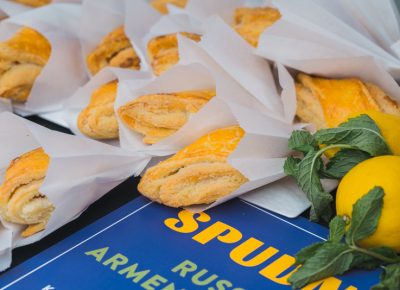 Spudnik, a Russian-Armenian business, dishes up a delicious flaky pastry to kick off the day. Photo: Talyn Sherer