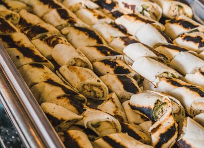 Halab’s Jasmine Kitchen crafted up a tasty Syrian wrap. Photo: Talyn Sherer