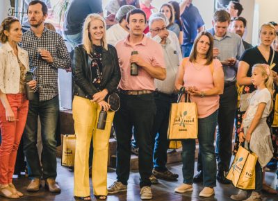 FDiscover Food Festival guests pack in close to prepare for the prize drawing. Photo: Talyn Sherer