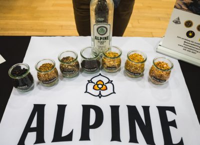 Alpine Summit Gin was a highlight of the night with their subtle juniper flavors.