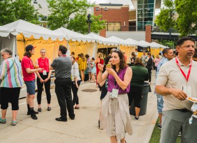 Patrons made their way to each booth as quickly as possible to sample anything and everything that came their way.