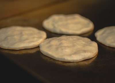 The beginning of the delicate pupusa process.