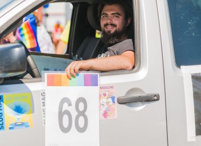 Robert Rogers was our courageous driver who led us throughout the parade.