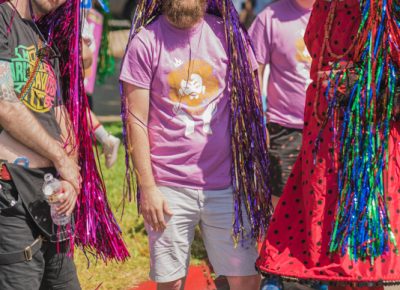 (L-R) Christopher Larson, Eric Taylor and Cory Thorell were eager to start their walk with SLUG in this years parade.