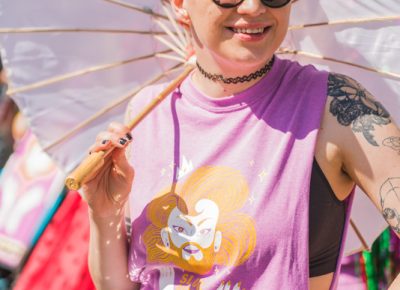 Heather Mahler was the artistic hand who designed this years Pride shirt.